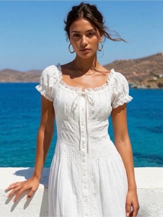 Caroline Constas Dresses & Skirts - NWT ✧💎Caroline Constas💎✧ White Lace-Trim Sundress feminine M
